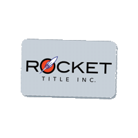 RocketTitleInc rocket title inc logo Sticker