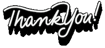 Black And White Thank You Sticker