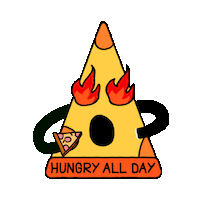 hungry pizza Sticker by Buzz