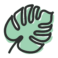 Leaf Monstera Sticker by Wink Laser Studio