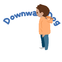 Downward Dog Workout Sticker by Cubcoats