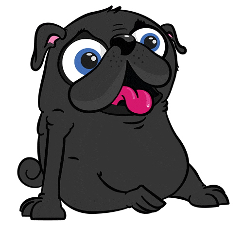 Pug Carlino Sticker by mypugandco