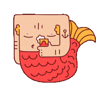 madworld_88 beer sea drunk mermaid Sticker