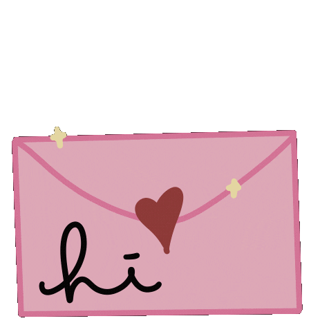 I Love You Pink Sticker by Regina Awang