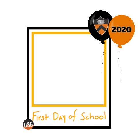 First Day Of School Picture Frame Sticker by Princeton University