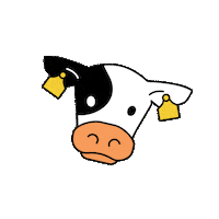 Baby Animal Cow Sticker by Milchland Niedersachsen