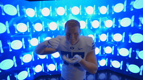 Clapping Eating GIF by BYU Cougars