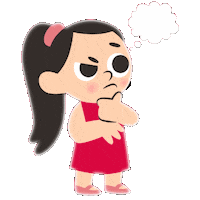 Pensando Cute Girl Sticker