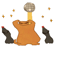 Couple Happy Dance Sticker