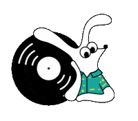 drummachinefunk music bunny vinyl record Sticker