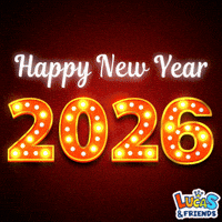 Happy New Year Lights GIF by Lucas and Friends by RV AppStudios
