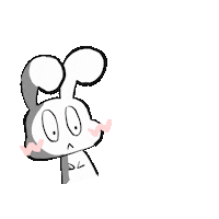 PAKYAU2022 rabbit 問號 pakyau 柏丘插畫 Sticker