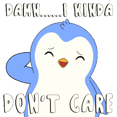 No One Cares Cool Story Bro Sticker by Pudgy Penguins