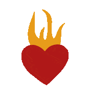 chicapeto heart fire amor coracao Sticker