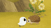 #puffin #rock #puffinrock #bestfriends #baba #spiky #puffin #hoglet GIF by Puffin Rock