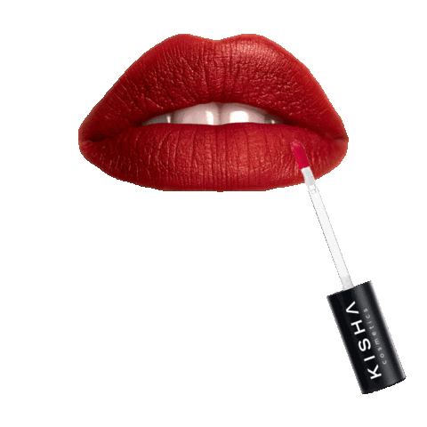 kisha-cosmetics giphyupload kiss beauty red Sticker