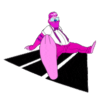 1000Streets swing hipster sloth earthquake Sticker