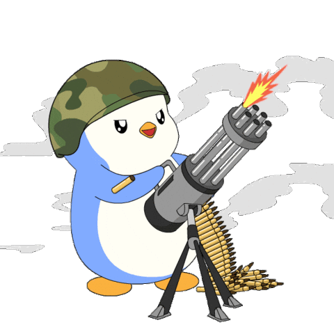 War Fire Sticker by Pudgy Penguins