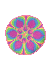 Flower Power Spinning Sticker by Bespattered Facade
