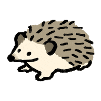 chocochacha hedgehog ハリネズミ くさださやか chocochacha Sticker