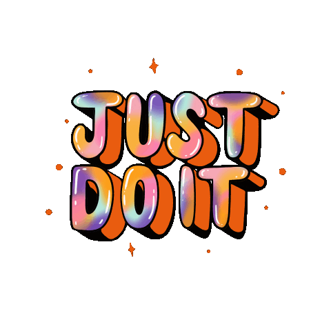 Dont Give Up Do It Sticker by Nubikini