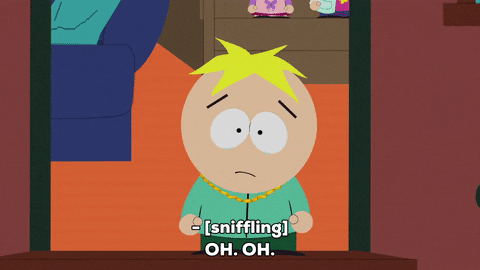 sad butters stotch GIF by South Park 