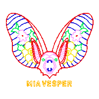 Bat Sticker by Mia Vesper