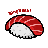 kingsushi_che food yummy delivery sushi Sticker