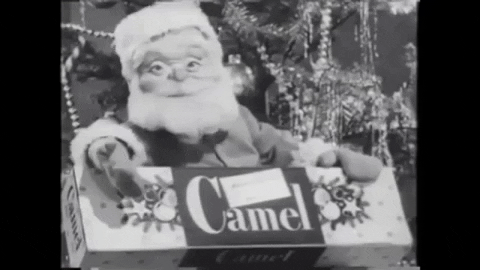 kirkmoore8f58 giphygifmaker santa clause camel cigarettes GIF