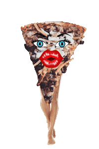 pizza kiss Sticker
