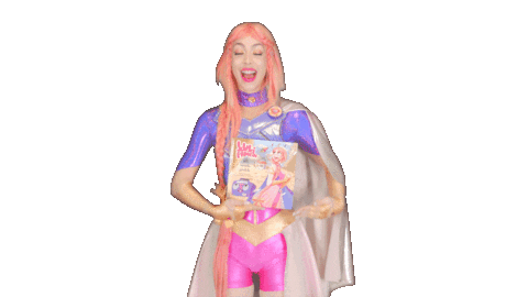 Feliz Super Woman Sticker by Luli Pampin