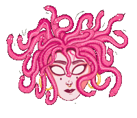 Glitch Medusa Sticker