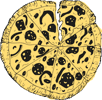 Pizza Eating Sticker by Pizzabakeren