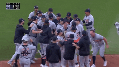 Celebrate Detroit Tigers GIF by MLB