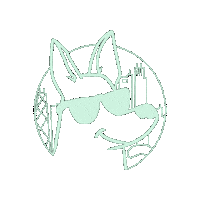 PawsForWalks dog green dog walker pet sitting Sticker