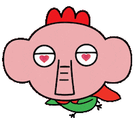 PHADS かわいい 動物 はと ピンク Sticker