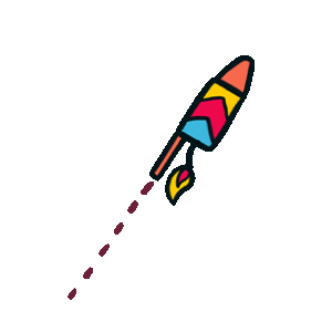 Rocket Fireworks Sticker by Costa Coffee India