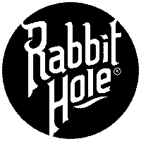 Rabbit Hole Logo Sticker by Aaron Mivelaz