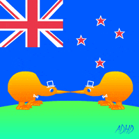 New Zealand Kiss GIF by Animation Domination High-Def
