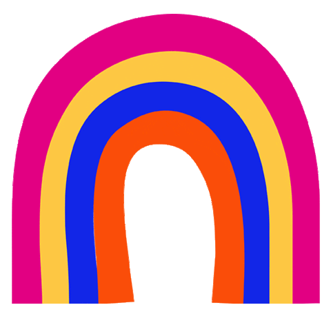 Happy Rainbow Sticker by Basha Market