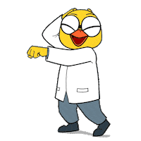 DrHenSays happy dance animated hen Sticker