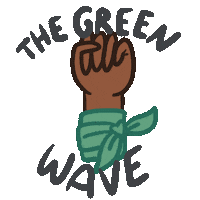 FosFeminista marea verde the green wave fòs feminista Sticker