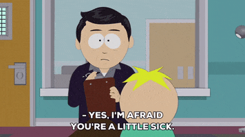 sick butters stotch GIF by South Park 