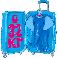 Elephant Baggage Sticker by pobeda_aero
