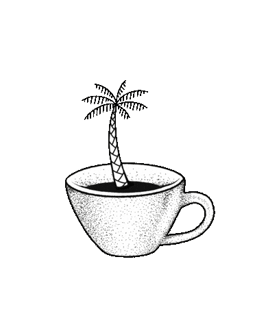 Coffee Palmier Sticker