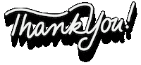 Black And White Thank You Sticker