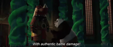 fraunpollen kung fu panda authentic battle damage GIF