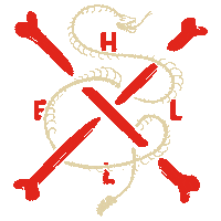 HellPizza logo typography snake hell Sticker