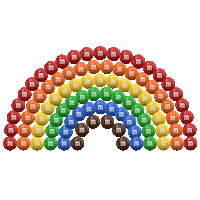 rainbow colors Sticker by M&M’S Chocolate