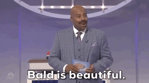 jeopardy snl bald is beautiful GIF by Saturday Night Live